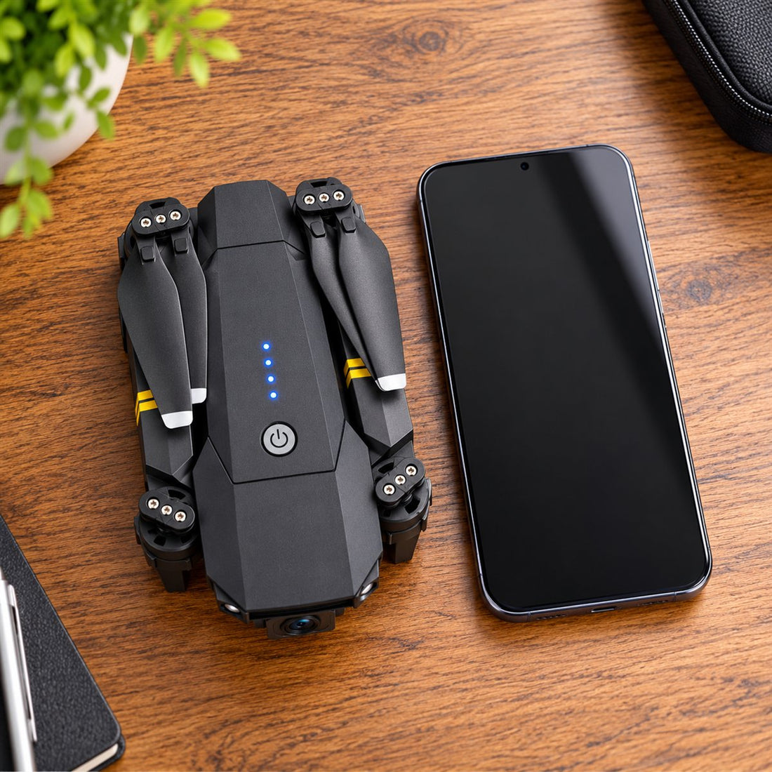 Dron 988 Pro Doble Cámara – Plegable con Control y Soporte para Celular