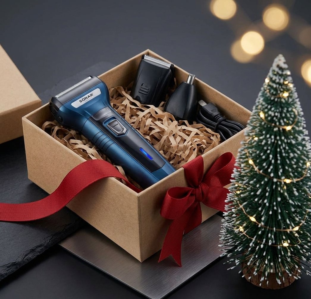 Afeitadora Sonar en caja de regalo de Navidad