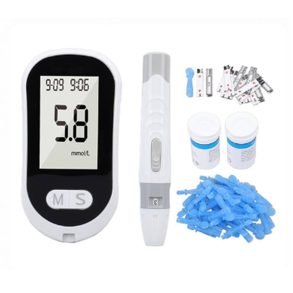 Kit de glucómetro digital con lápiz punzador, tiras y lancetas